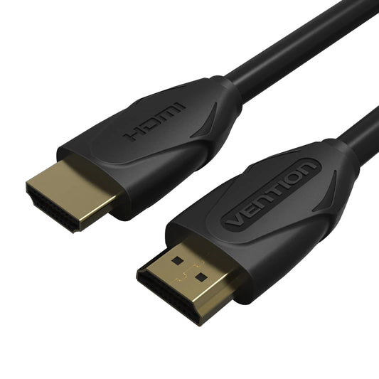 Vention High Speed UHD 4K 60Hz HDMI 2.0 Male to Male Gold-Plated HD Video Cable with 3D Support for TVs, Monitors, Laptops, PC (Available in 1M, 1.5M, 2M, 3M and 5M) | VAA-B04