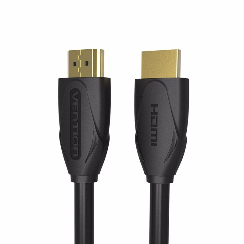 Vention High Speed UHD 4K 60Hz HDMI 2.0 Male to Male Gold-Plated HD Video Cable with 3D Support for TVs, Monitors, Laptops, PC (Available in 1M, 1.5M, 2M, 3M and 5M) | VAA-B04