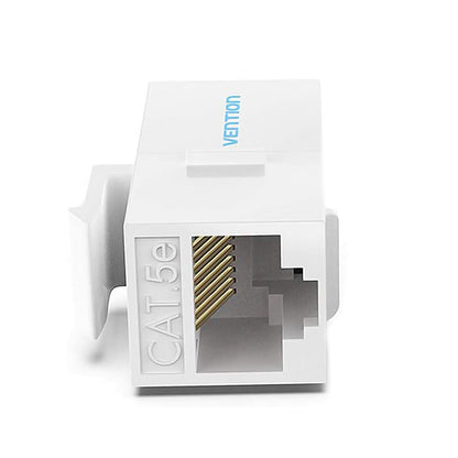 [CLEARANCE] Vention RJ45 Connector Cat.5E UTP Keystone Jack Coupler for Network Cable Extension (Available in Black and White) | B07