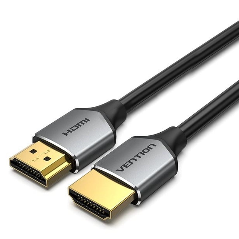 Vention UHD 4K 60Hz Ultra Thin HDMI 2.0 Male to Male Cable Aluminum Cord for Monitors, TV, Laptop (Available in 1M, 1.5M 2M, 3M) (Gray) | ALE