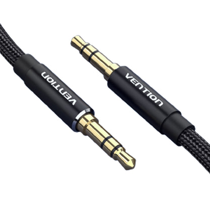 Vention 3.5mm Male to Male Gold Plated AUX Audio Cable 29AWG for MP3, Computer, Tablet, Phone (Black) (0.5M) | BAWB