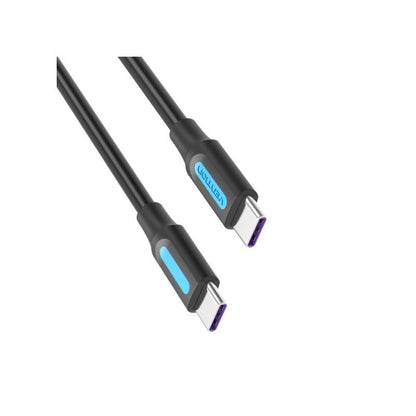 Vention USB 2.0 C Male to C Male 5A USB Cable 480Mbps (COT) for Smartphones, Tablets Laptops 1M Black PVC Type