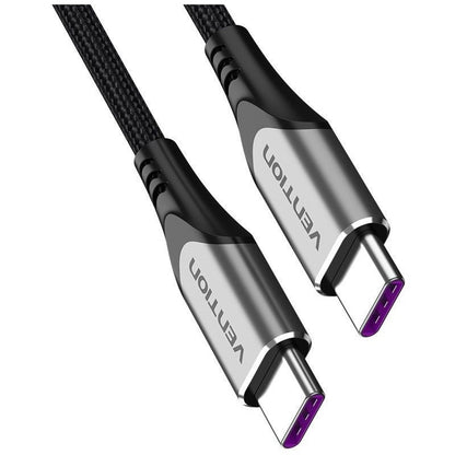 Vention USB 2.0 C Male to C Male 5A USB Cable (TAE) Nylon Braided 480Mbps Perfect for Smartphones, Laptops, Tablets (Available in Different Lengths)