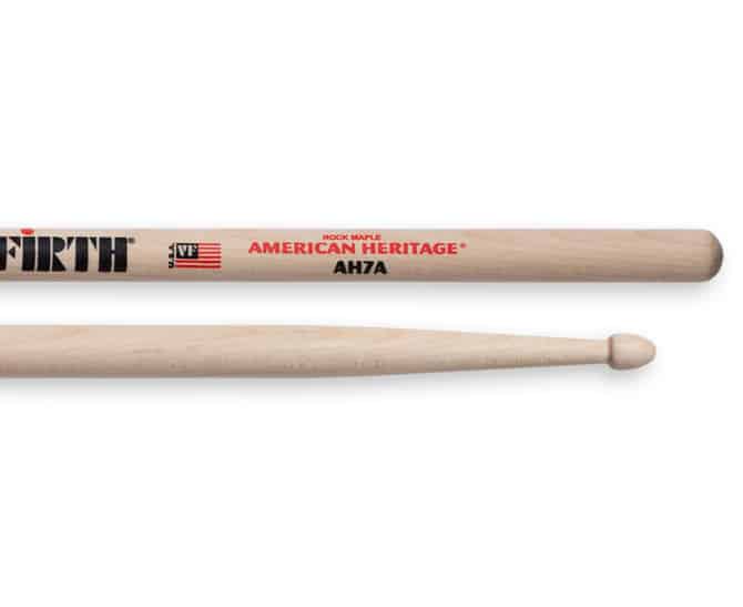 Vic Firth American Heritage 7A Maple Wood Tear Drop Tip Drumsticks (Pair) Drum Sticks for Drums and Percussion