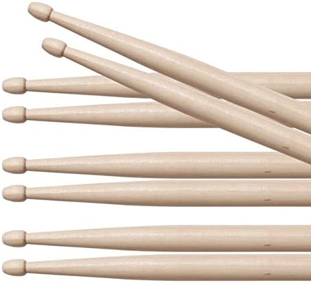 Vic Firth American Classic 5A Wood Tip Drumsticks (Pack of 4) Drum Sticks for Drums and Percussion | P5A.3-5A.1