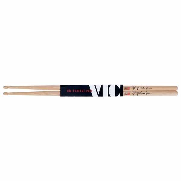 Vic Firth SAT2 Ahmir Questlove Thompson Signature Model Clear Lacquered Hickory Wood Tear Drop Tip Drumsticks