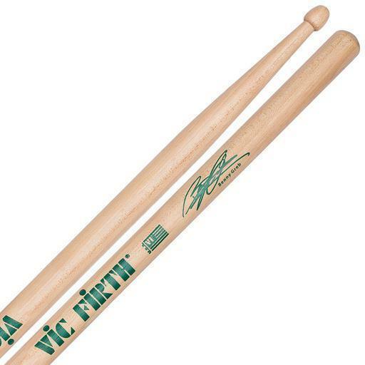 Vic Firth SBG Benny Greb Signature Lacquer Hickory Tear Drop Tip Drumsticks with Medium Taper for Drums and Cymbals