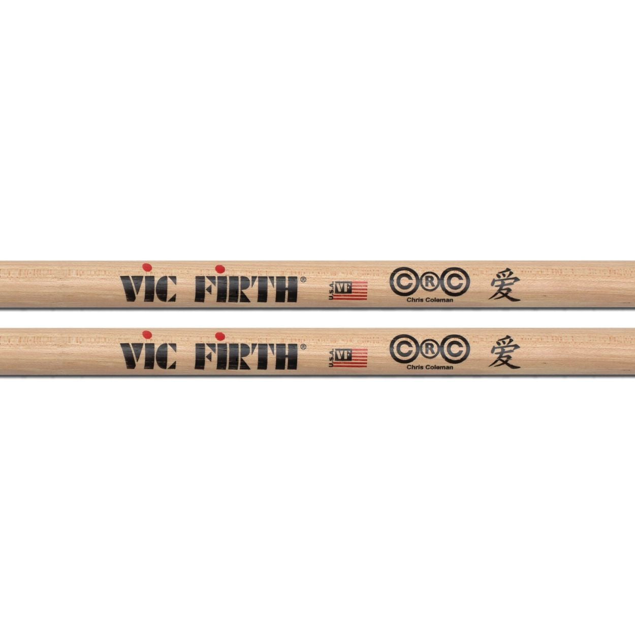 Vic Firth SCOL Chris Coleman Signature Lacquer Hickory Oval Tip Drumsticks with Short Taper for Drums and Cymbals