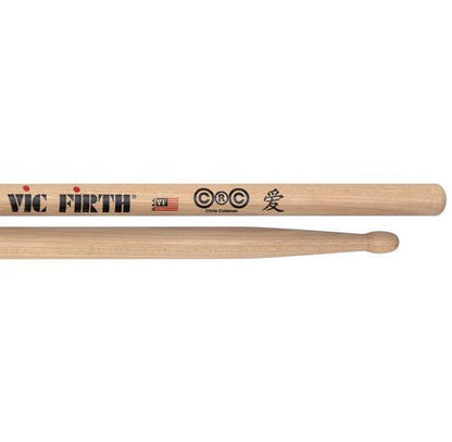 Vic Firth SCOL Chris Coleman Signature Lacquer Hickory Oval Tip Drumsticks with Short Taper for Drums and Cymbals