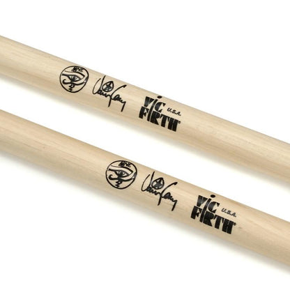 Vic Firth SDC Danny Carey Signature Hickory Tear Drop Drumstick with Short Taper for Drums and Percussion