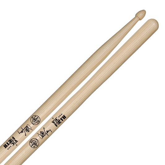 Vic Firth SDC Danny Carey Signature Hickory Tear Drop Drumstick with Short Taper for Drums and Percussion