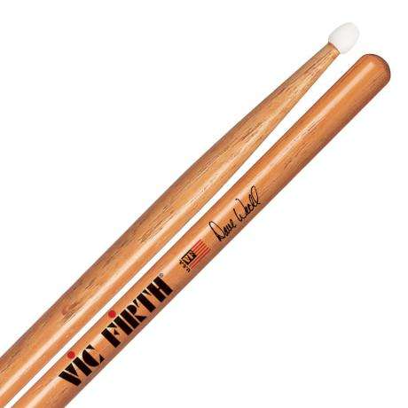 Vic Firth SDW2N Dave Weckl Signature Evolution Model Paint Hickory Tear Drop Nylon Tip Drumsticks with Medium Taper for Drums and Cymbals