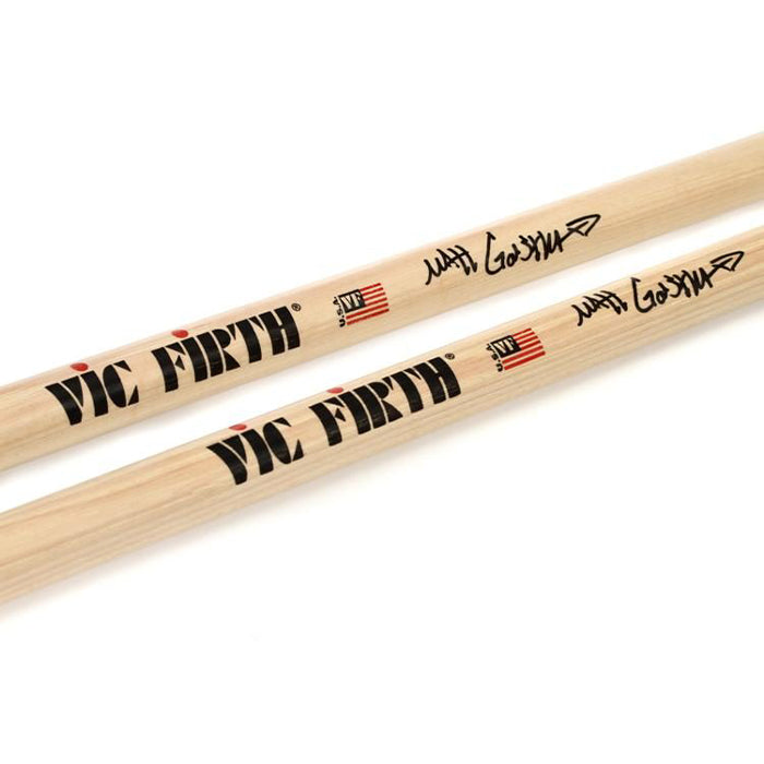 Vic Firth SGAR Matt Garstka Signature Lacquer Hickory Blended Tip Drumsticks with Medium Taper for Drums and Cymbals