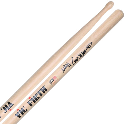 Vic Firth SGAR Matt Garstka Signature Lacquer Hickory Blended Tip Drumsticks with Medium Taper for Drums and Cymbals