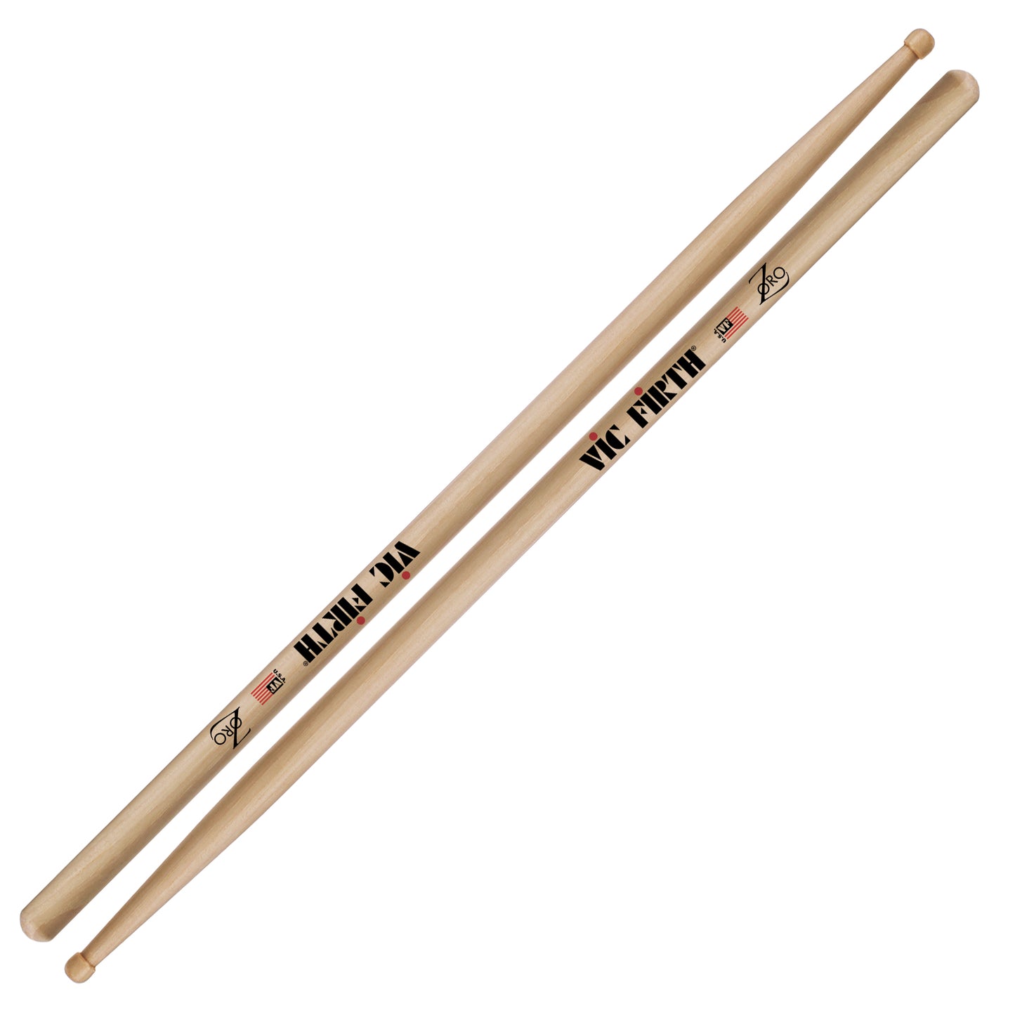 Vic Firth SZ Zoro Signature Lacquer Honey Hickory Barrel Tip Drumsticks with Medium Taper for Drums and Cymbals