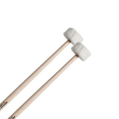 Vic Firth T2 Timpani Cartwheel American Custom Felt White Hickory Mallet Percussion Drum Stick for Marching and Concert Performances