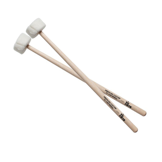 Vic Firth T2 Timpani Cartwheel American Custom Felt White Hickory Mallet Percussion Drum Stick for Marching and Concert Performances