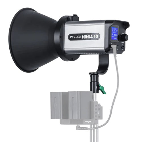 VILTROX NINJA 10 LED 120W Daylight Handheld COB Studio Fill Light with 5600K Color Temperature, 6 Lighting Effect Presets and Mobile APP Control for Mobile and Studio Photography