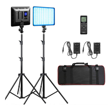 Viltrox Weeylite Sprite 20 RGB 30W 2pcs LED Panel Light Kit with 360 Degree Full Color, 2500K~8500K Color Temperature, Wireless Remote, Mobile App Control and Knob Adjustment for Studio Photography