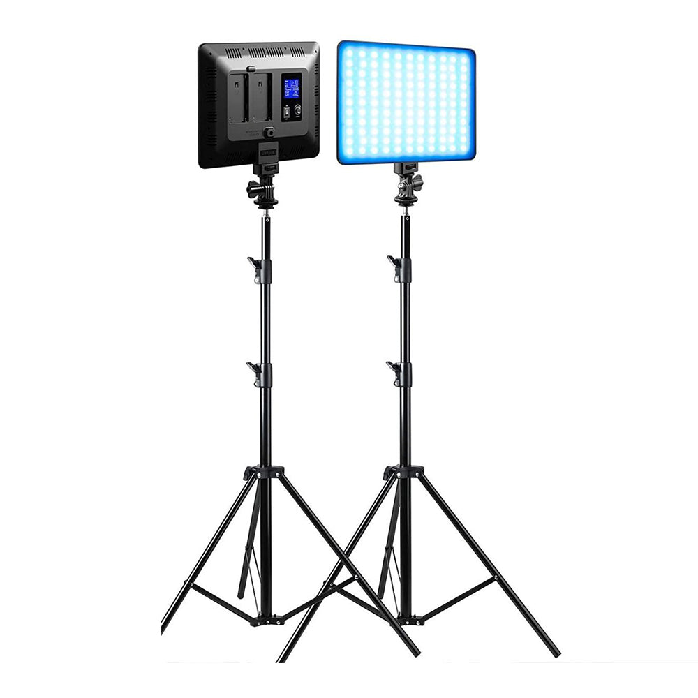 Viltrox Weeylite Sprite 20 RGB 30W 2pcs LED Panel Light Kit with 360 Degree Full Color, 2500K~8500K Color Temperature, Wireless Remote, Mobile App Control and Knob Adjustment for Studio Photography