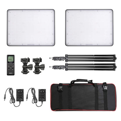 Viltrox Weeylite Sprite 20 RGB 30W 2pcs LED Panel Light Kit with 360 Degree Full Color, 2500K~8500K Color Temperature, Wireless Remote, Mobile App Control and Knob Adjustment for Studio Photography
