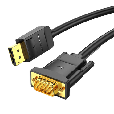 [CLEARANCE] Vention 1080P 60Hz DP Male to VGA Male 5-Meters Gold Plated (HBL) Displayport Cable for TV, PC, Projectors, Monitors