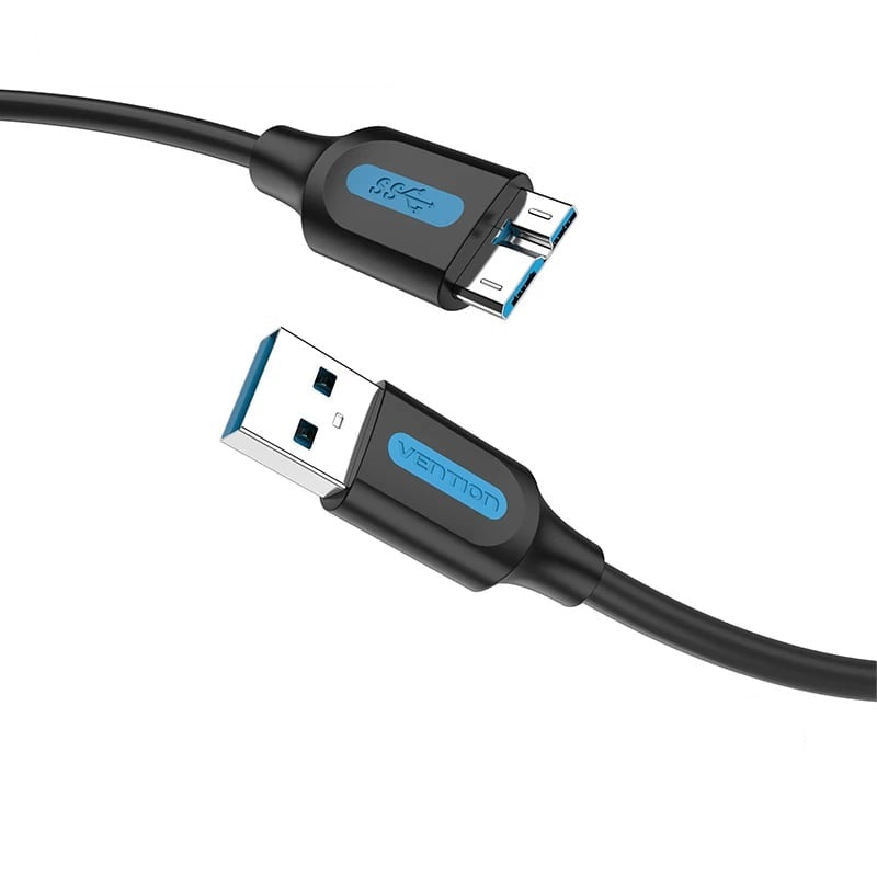 Vention USB 3.0 Male to USB Micro-B Male Data Cable with 5Gb/s Transfer Speed for Fast External Hard Drive Reading and Transmission (0.25M, 0.5M, 1M, 1.5M, 2M, 3M) | COPB