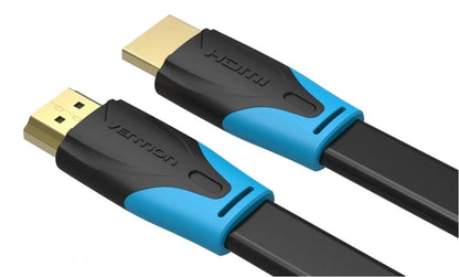 Vention HDMI 2.0 Male to Male Flat Copper Core Cable with Gold Plated Contacts with ARC HDR 4K 3D UHD Resolution Support for PC and Home Display (5M) | (AAKBJ)