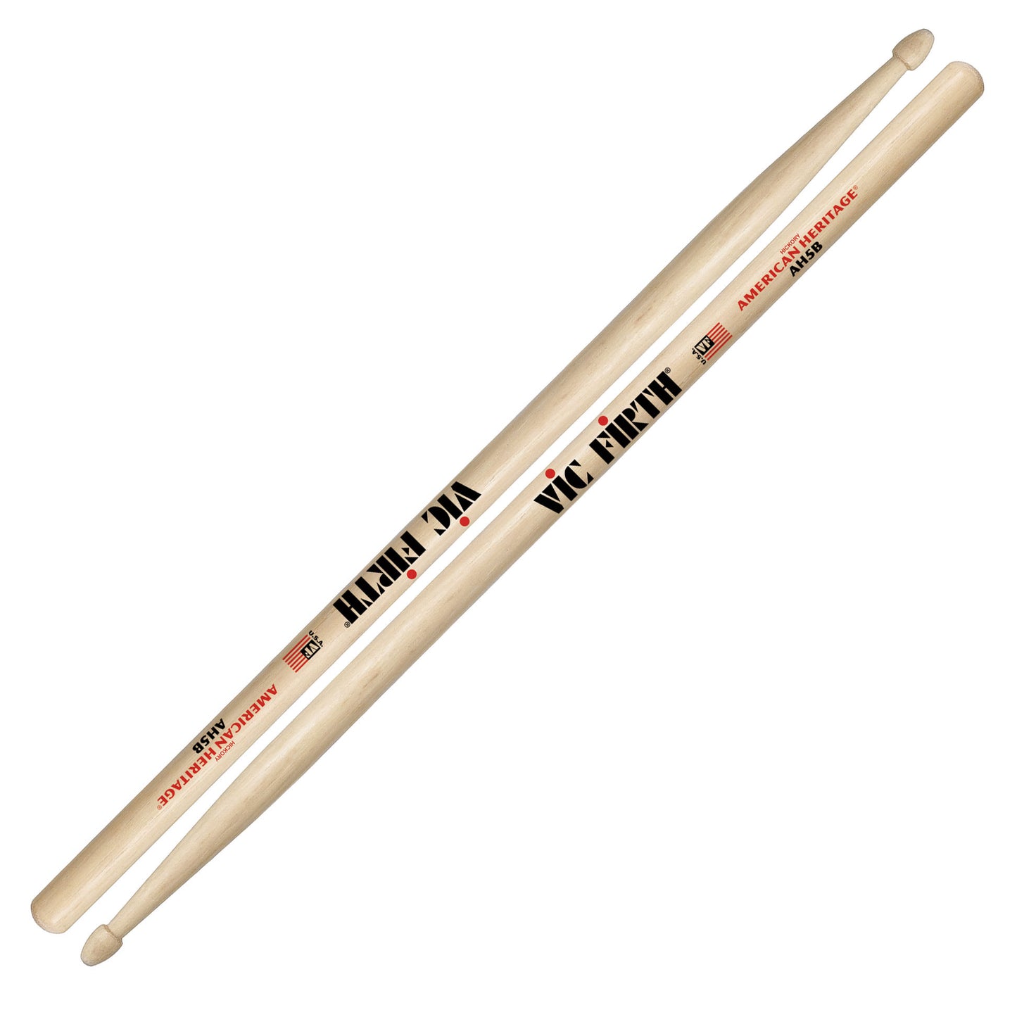 Vic Firth American Heritage 5B Maple Wood Tear Drop Tip Drumsticks (Pair) Drum Sticks for Drums and Percussion