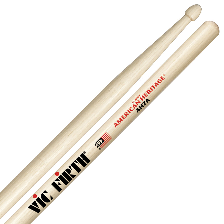 Vic Firth American Heritage 7A Maple Wood Tear Drop Tip Drumsticks (Pair) Drum Sticks for Drums and Percussion