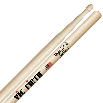 Vic Firth JM David Garibaldi Jam Master Signature Drumsticks Hickory Wood Barrel Tip (Pair) Drum Sticks for Drums and Percussion