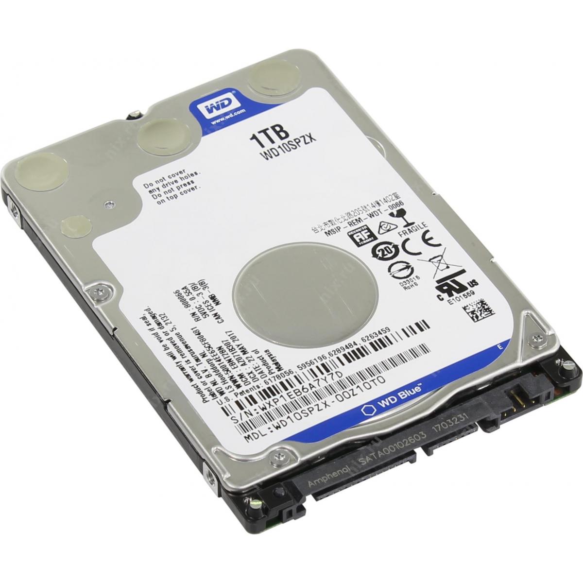 WD Blue WD10SPZX - Disque dur - 1 To - interne - 2.5 - SATA 6Gb/s