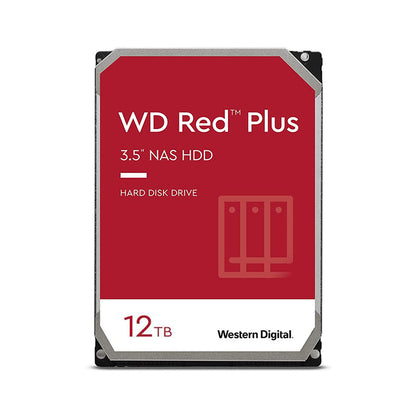 Western Digital WD Red Plus 3.5" 10TB 12TB NAS System SATA HDD Hard Disk Drive with 5400RPM Disk Speed and 256MB Disk Cache for Business and Office PC Computer WD101EFBX WD120EFBX