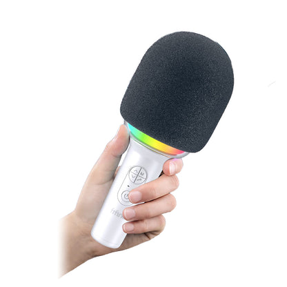 [CLEARANCE] Fifine AmpliSing E2 Wireless Karaoke Microphone with Built-In Speaker, Voice Changer Presets and 5hr Rechargeable Battery for Live Performance (Black)