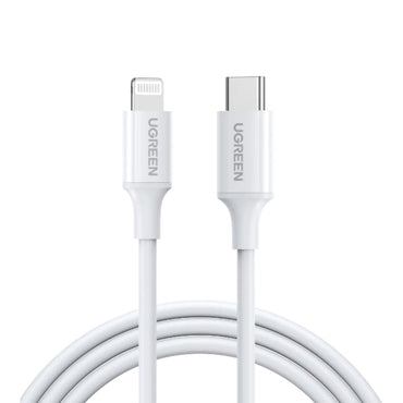 [CLEARANCE] UGREEN USB-C 2.0 Male to Lightning Male Power Delivery PD Fast Charging Cable with 480Mbps Data Transfer Speed (2M) (White) | 60749