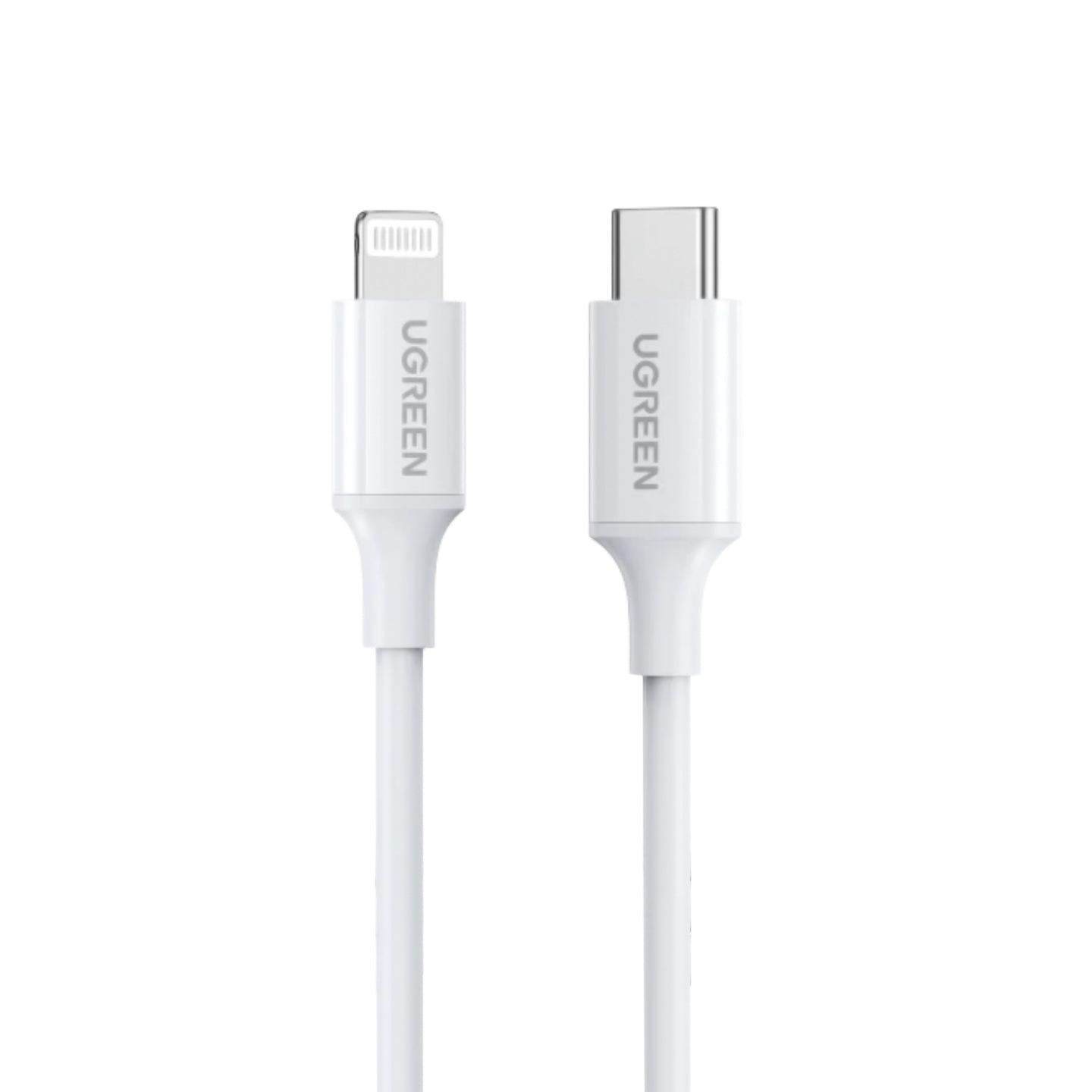UGREEN USB-C 2.0 Male to Lightning Male Power Delivery PD Fast Charging Cable with 480Mbps Data Transfer Speed (2M) (White, Black) | 60749, 60752