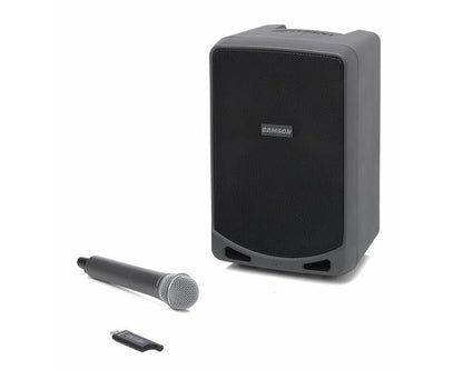 Samson Expedition XP106w Bluetooth Portable PA System with included Wireless Dynamic Handheld Microphone Rechargeable Speakers