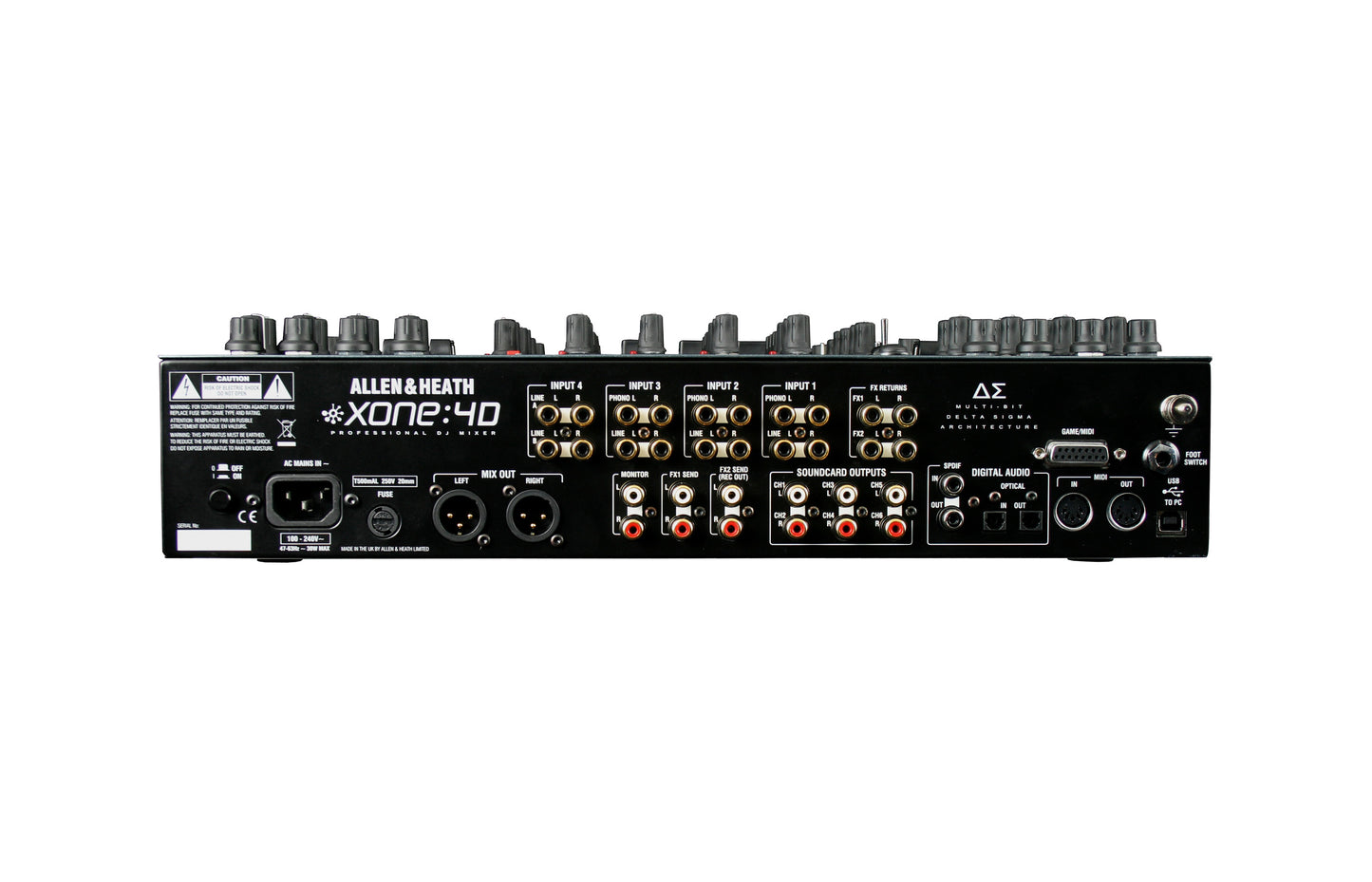 Allen & Heath XONE:4D - Hybrid Analog DJ Mixer, MIDI Controller, & USB 2.0 Interface