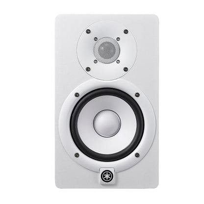Yamaha HS5 HS5W 5" 70W 2-Way Bass Reflex Powered Studio Monitor Passive Speaker with Bi-Amplified Nearfield Monitoring, XLR 3 Pin and 3.5mm TRS AUX Inputs and Room and High Trim Controls for Audio Production and Recording (Black, White)