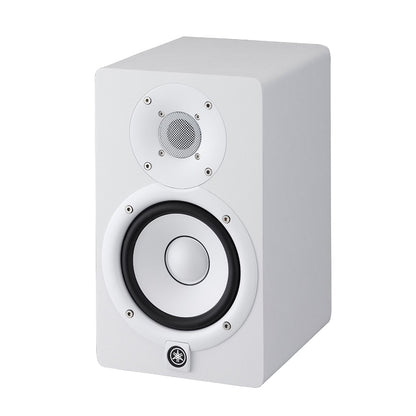 Yamaha HS5 HS5W 5" 70W 2-Way Bass Reflex Powered Studio Monitor Passive Speaker with Bi-Amplified Nearfield Monitoring, XLR 3 Pin and 3.5mm TRS AUX Inputs and Room and High Trim Controls for Audio Production and Recording (Black, White)