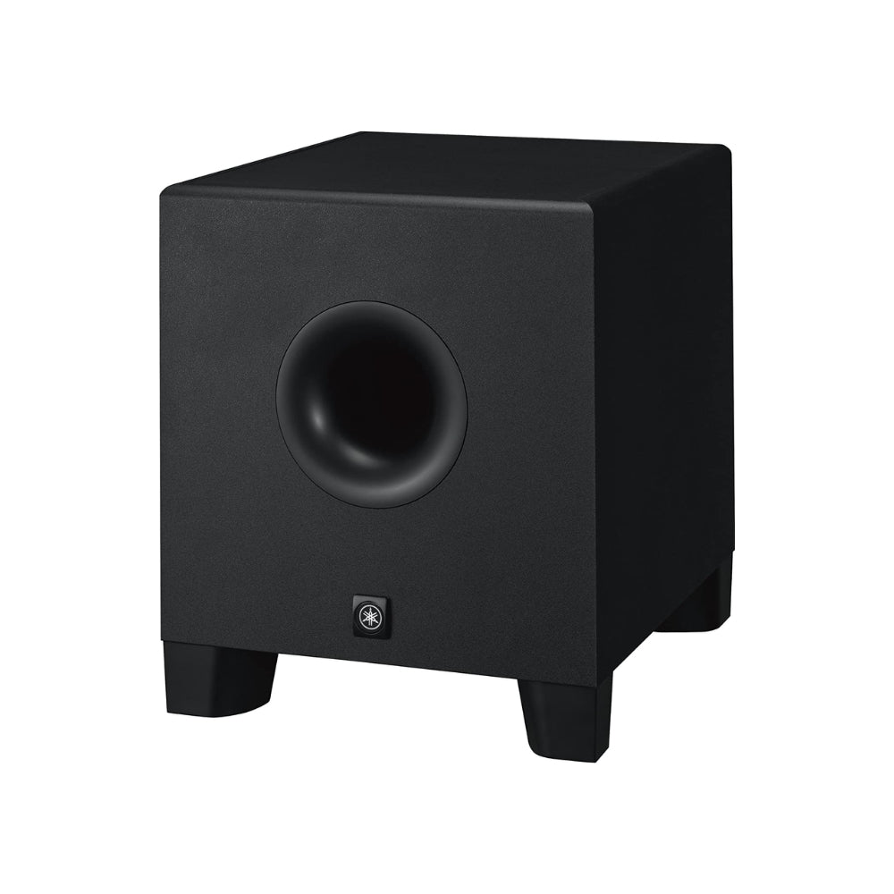 Yamaha HS8S 8" 150W 2-Way Bass Reflex Powered Subwoofer Speaker with Extensive XLR and TRS Input Connectors and PHASE Switch for Audio Production and Recording (Black)