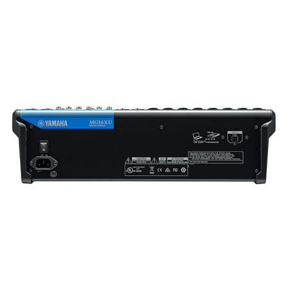 Yamaha MG16XU 16-Channel Audio Mixer with 24 Built-In SPX Effects, 3-Band EQ Equalizer and High Pass Filter, USB, XLR and 6.35mm AUX I/O and CUBASE LE App Support for Studio and Recording | MG 16XU