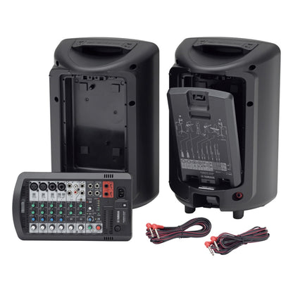 Yamaha STAGEPAS 400BT 8" 400W 2-Way Bass Reflex Passive PA Speaker System with 8-Channel Detachable Mixer, Bluetooth and Hi-Z Switch, Onboard Feedback Suppressor, Reverb Footswitch and Stereo / Mono Input