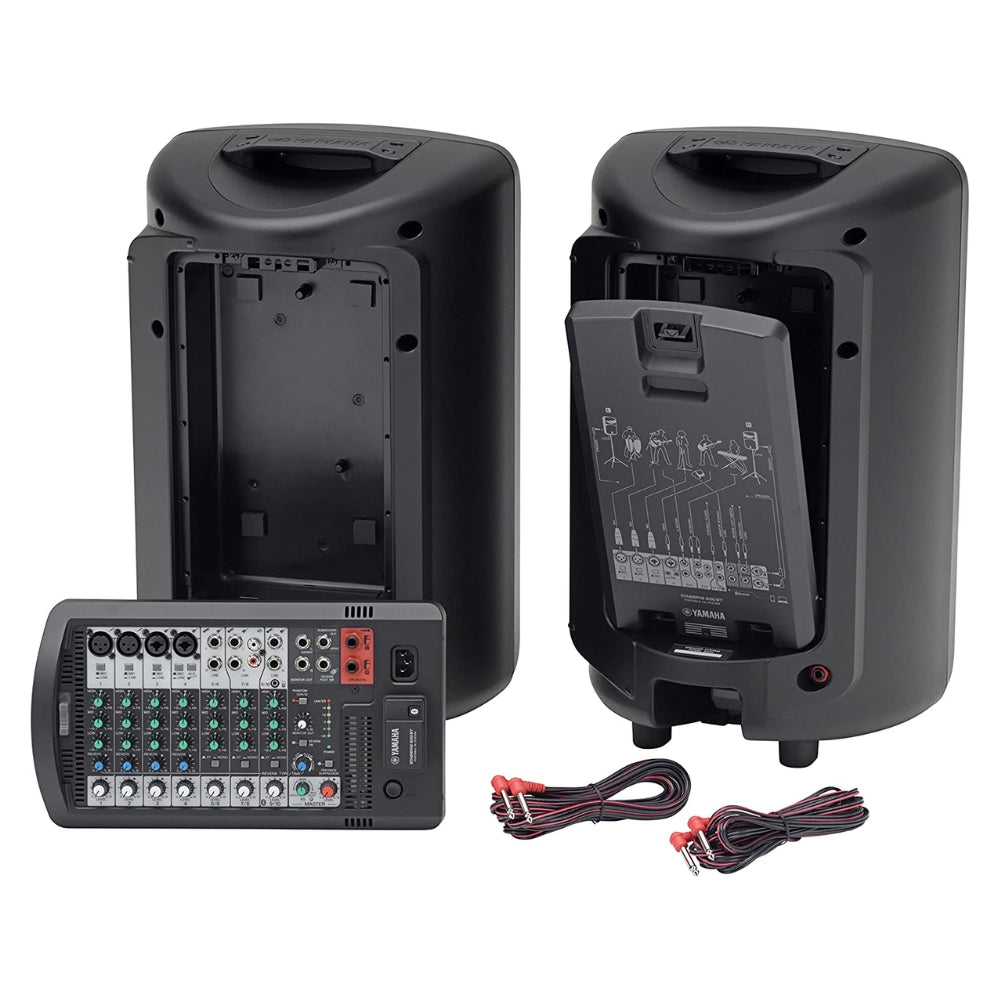 Yamaha STAGEPAS 600BT 10" 600W 2-Way Bass Reflex Passive PA Speaker System with 10-Channel Detachable Mixer, Bluetooth and Hi-Z Switch, Onboard Feedback Suppressor, Reverb Footswitch and Stereo / Mono Input