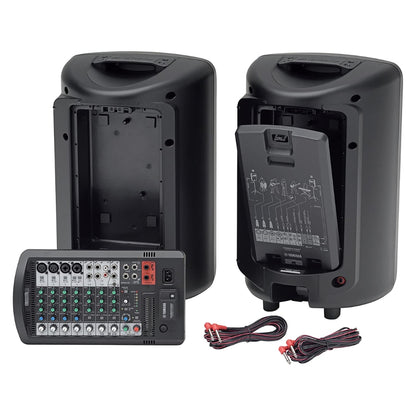 Yamaha STAGEPAS 600BT 10" 600W 2-Way Bass Reflex Passive PA Speaker System with 10-Channel Detachable Mixer, Bluetooth and Hi-Z Switch, Onboard Feedback Suppressor, Reverb Footswitch and Stereo / Mono Input