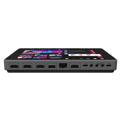 YoloLiv YoloBox Pro Encoder 8" 1080P All-in-One Multi-Camera Live Streaming Monitor  with Encoder / Switcher / Recorder Function, Touchscreen Controls, HDMI and USB Port, SD Card Slot, Wi-Fi, 4G LTE, Ethernet, and Built-In 10000mAh Battery