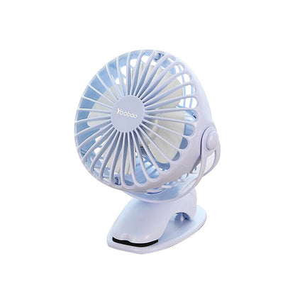 [CLEARANCE] Yoobao Y-F04 6400mAh USB Handheld Mini Air-Cooling Fan Rechargeable with Clip and 4-Level Wind Speed (Green)