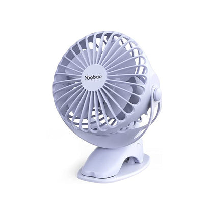 [CLEARANCE] Yoobao Y-F04 6400mAh USB Handheld Mini Air-Cooling Fan Rechargeable with Clip and 4-Level Wind Speed (Green)