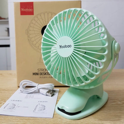 [CLEARANCE] Yoobao Y-F04 6400mAh USB Handheld Mini Air-Cooling Fan Rechargeable with Clip and 4-Level Wind Speed (Green)