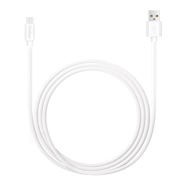 Yoobao 1.2m Type C, Micro USB Fast Charging Data Sync Cable for Smartphones (White) | YB-400C, YB-402, YB-403